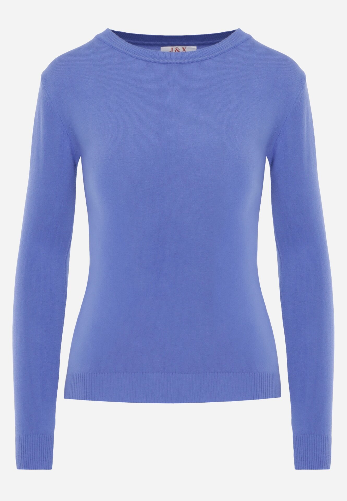 j&x Pulover din bumbac în stil minimalist Radeken Albastru