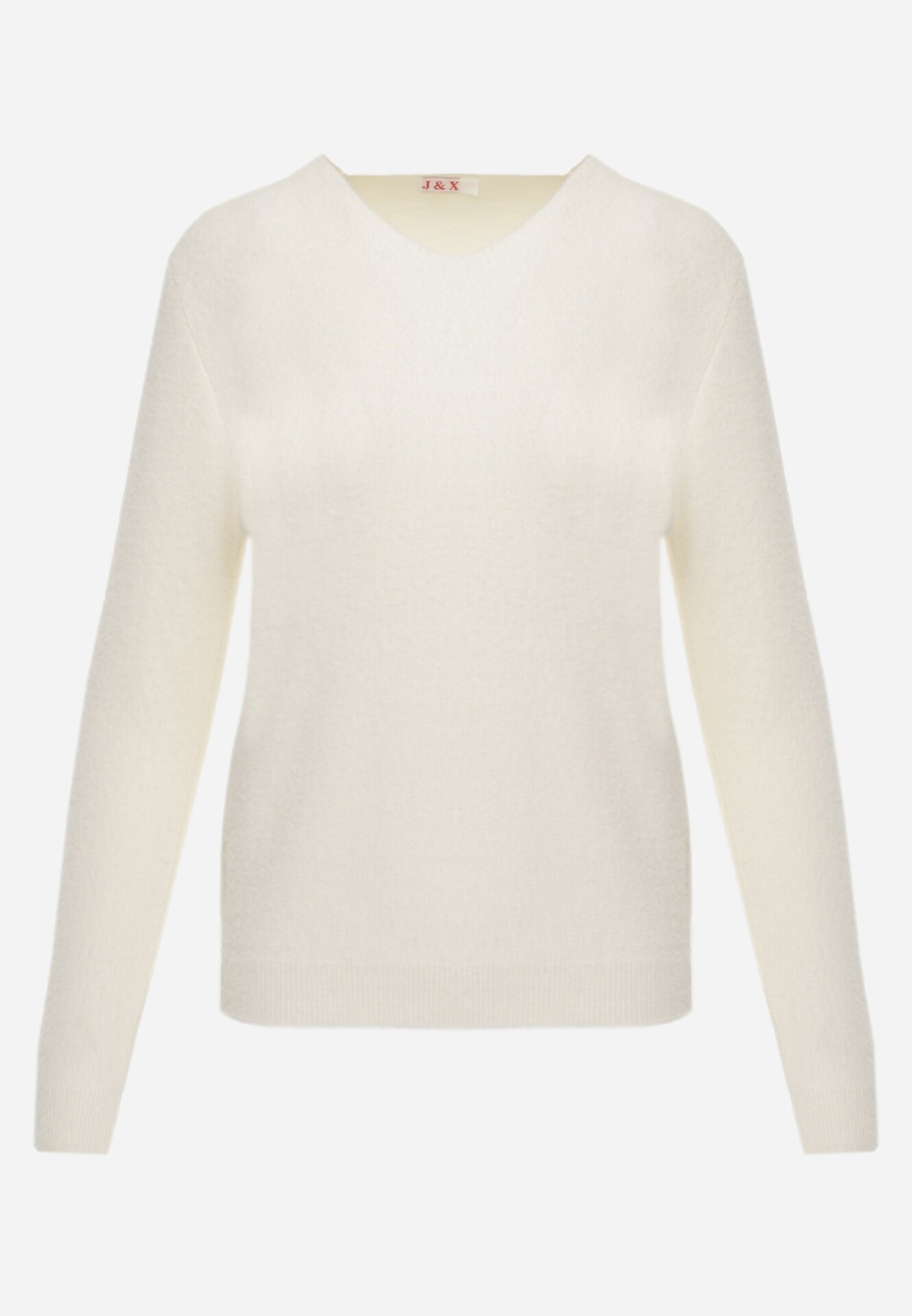 j&x Pulover din lână în stil minimalist Joslina Bej deschis