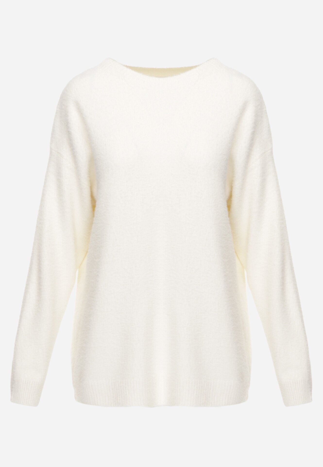 j&x Pulover oversize din bumbac și lână Basic Oseani Bej deschis