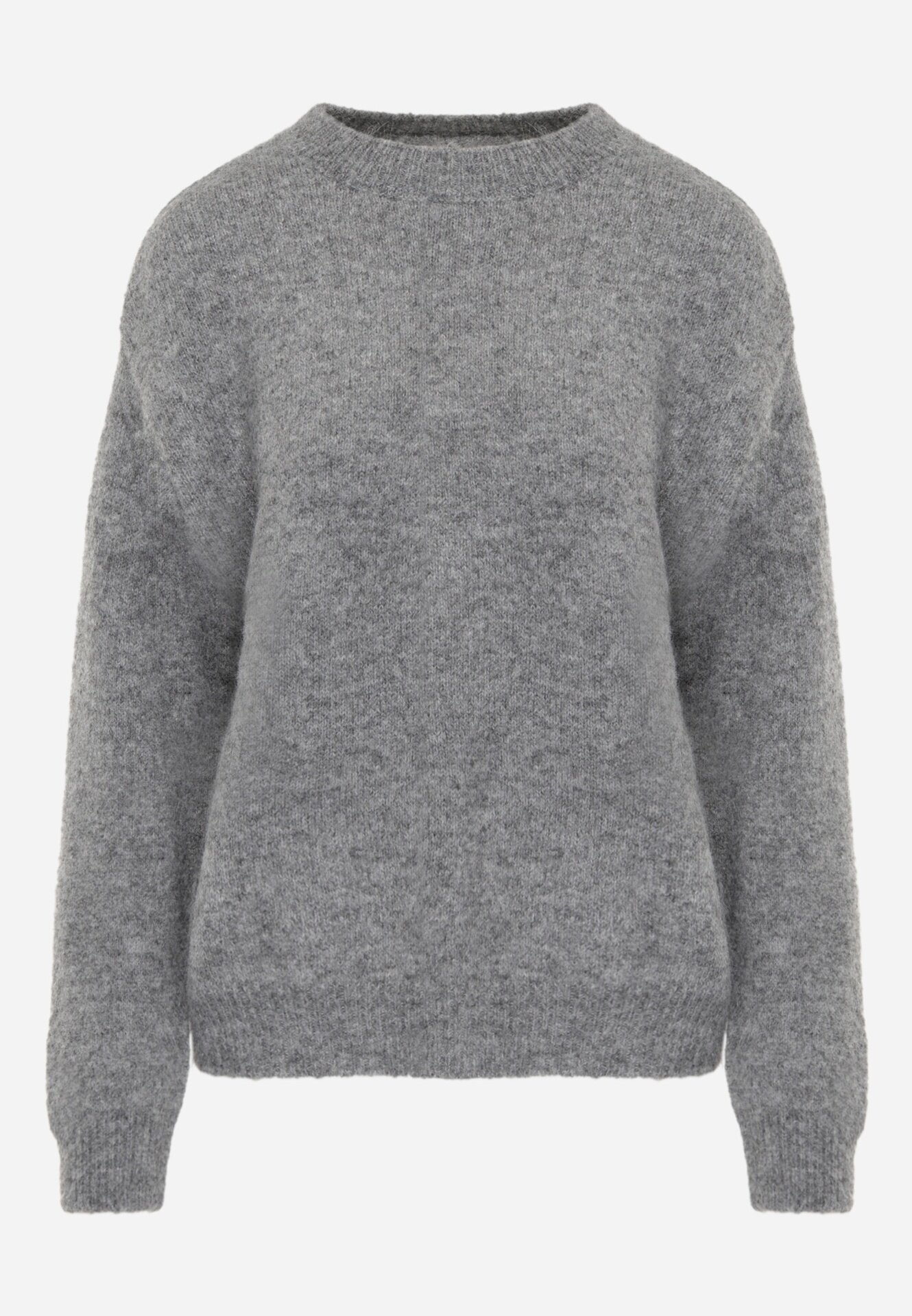j&x Pulover simplu cu lână în stil Basic Tutia Gri