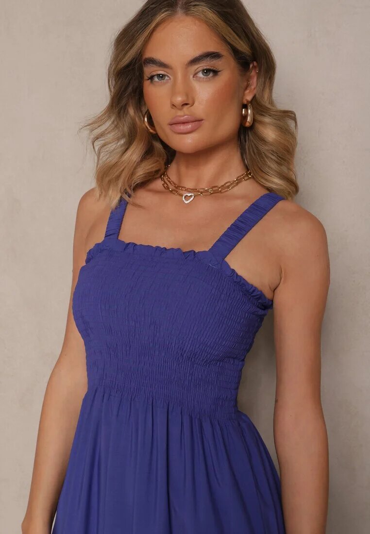 j&x Rochie Albastră Din viscoză cu croi evazat cu bretele Mirwena