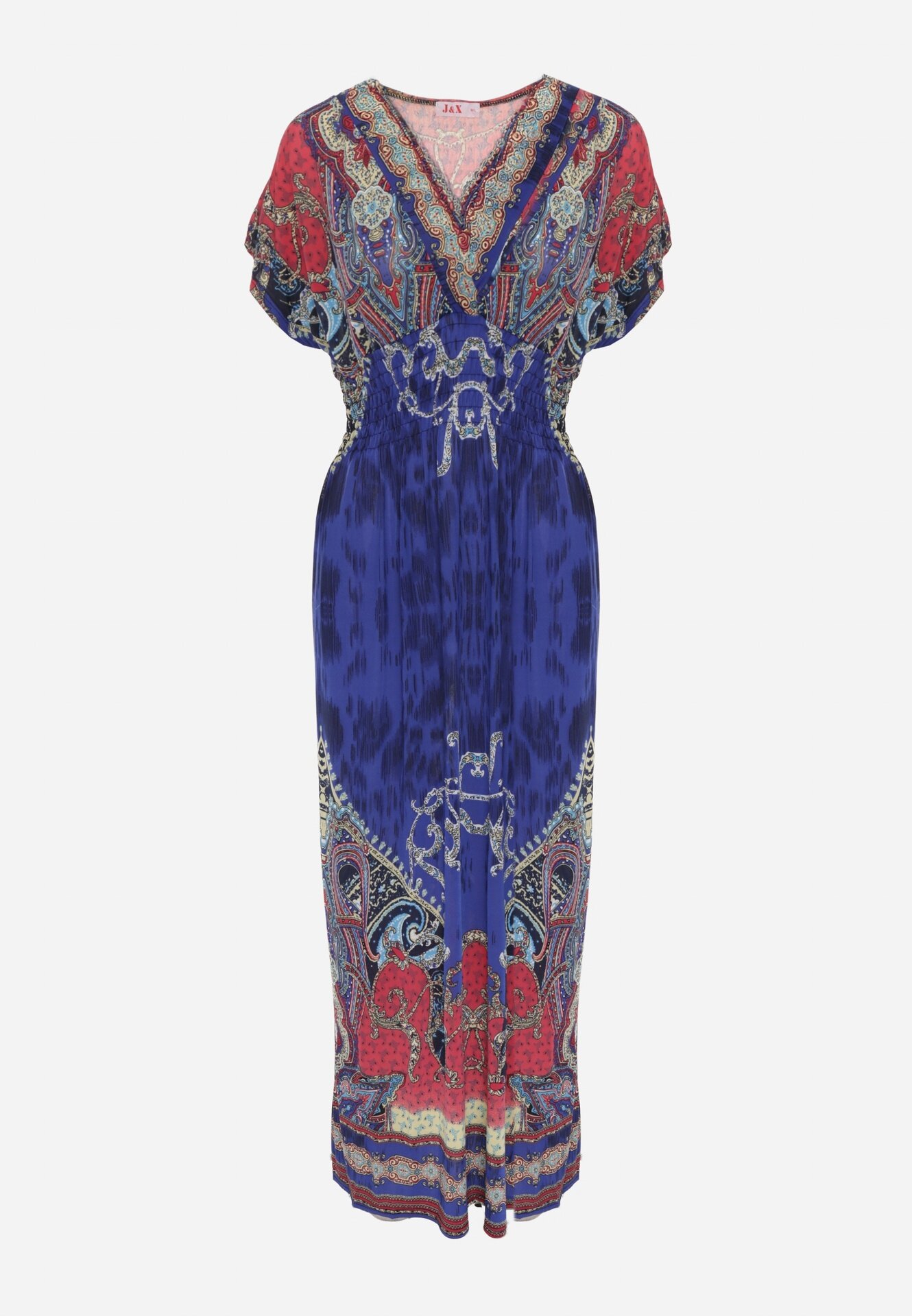 j&x Rochie Albastră petrecută cu imprimeu ornamental Nalori