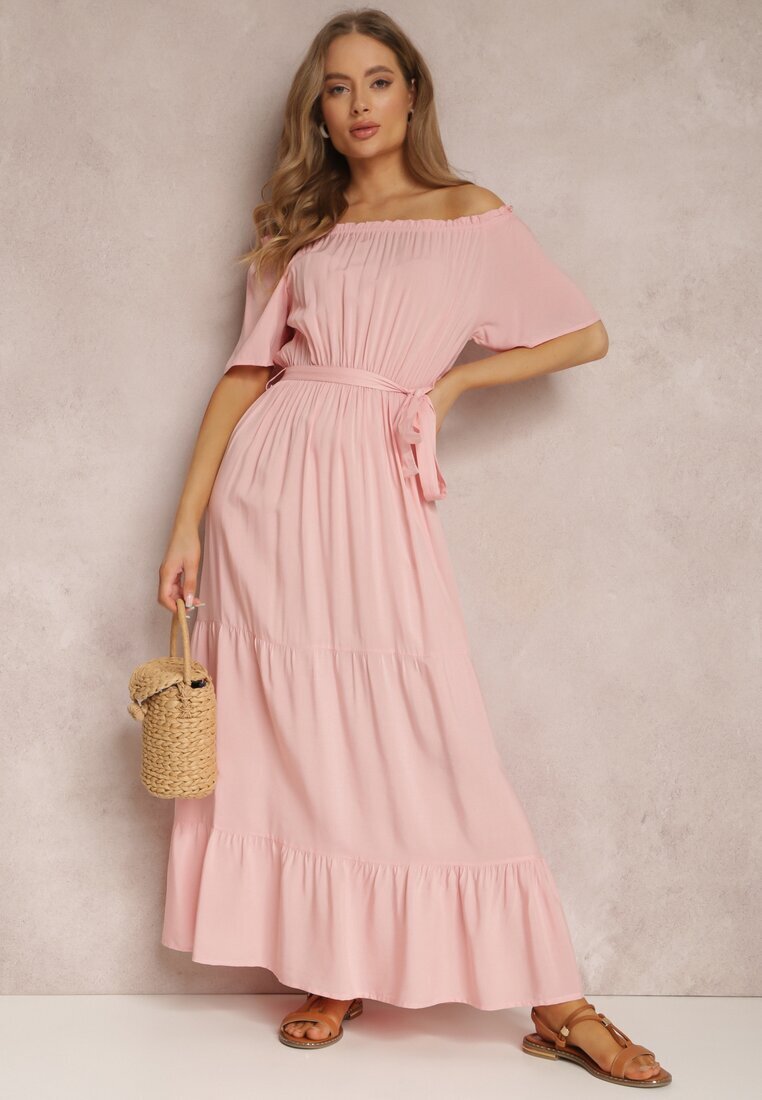 j&x Rochie Roz pal din Viscoză Phoebiolea