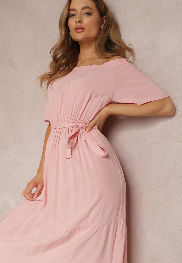 j&x Rochie Roz pal din Viscoză Phoebiolea