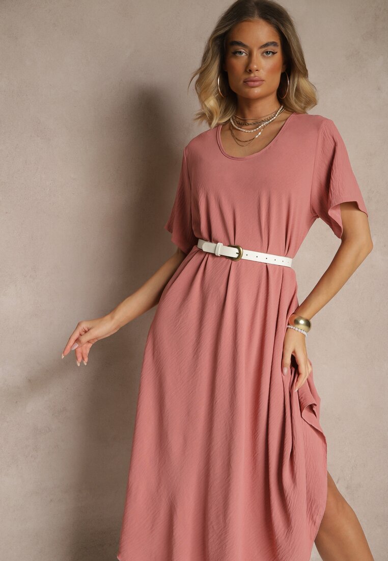 j&x Rochie Roză cu Bumbac cu croială evazată Lilzedi