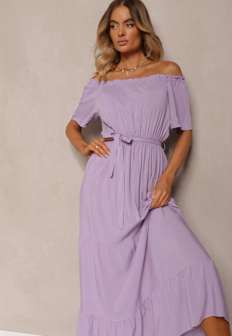 j&x Rochie Violetă din Vâscoză Phoebiolea