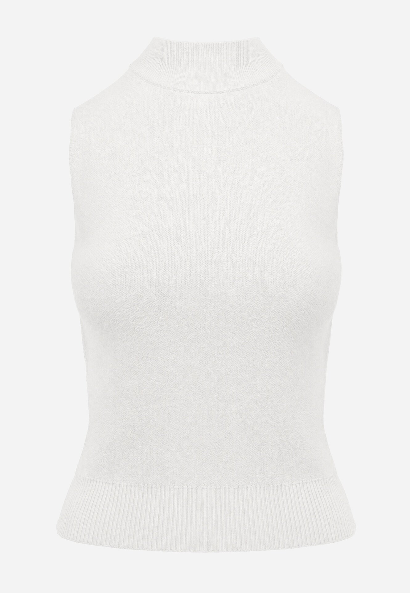 j&x Vestă casual din tricot cu guler înalt și vâscoză Edline Bej deschis