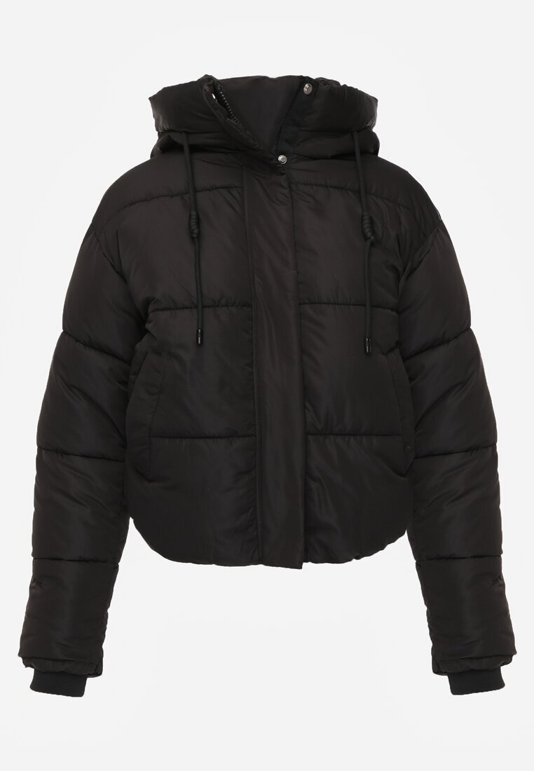jstyle Jachetă Neagră Matlasată Puffer cu Glugă Mivvia