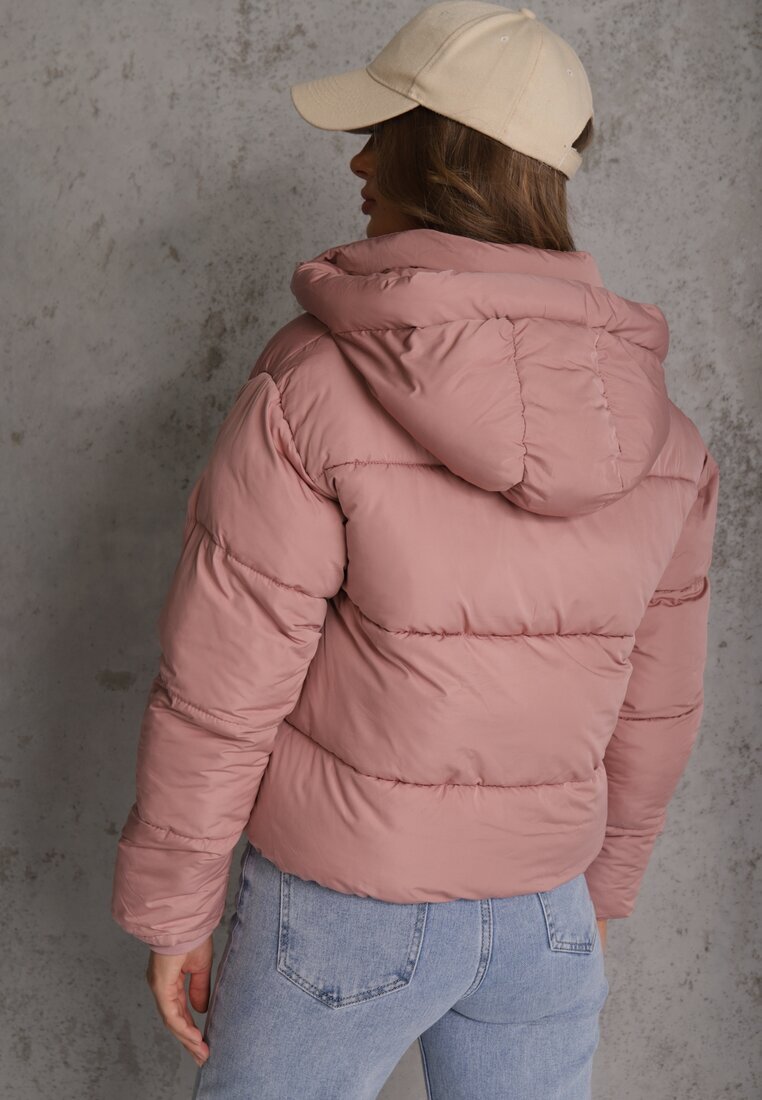 jstyle Jachetă Roz Matlasată Puffer cu Glugă Mivvia