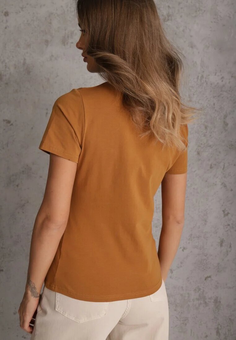jstyle Tricou Maro din Bumbac cu Decolteu Rotund Nedima