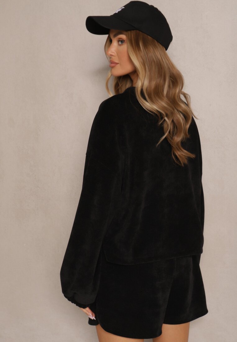 jumelle Compleu Basic Pantaloni scurți și Bluză Negru Novirissa
