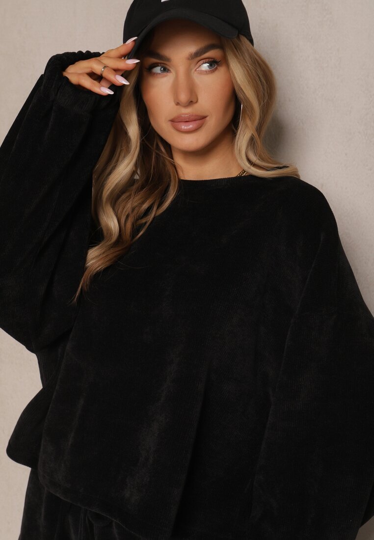 jumelle Compleu Basic Pantaloni scurți și Bluză Negru Novirissa