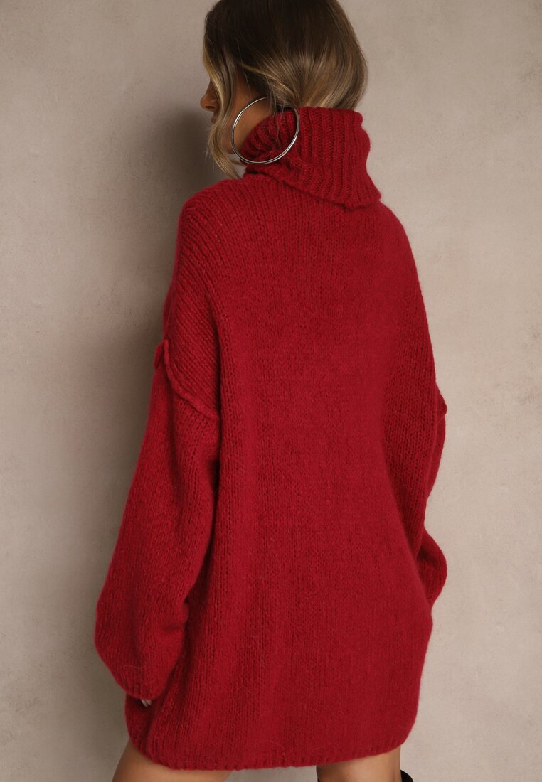 jumelle Maletă Bordo oversize cu lână și mohair Temirali