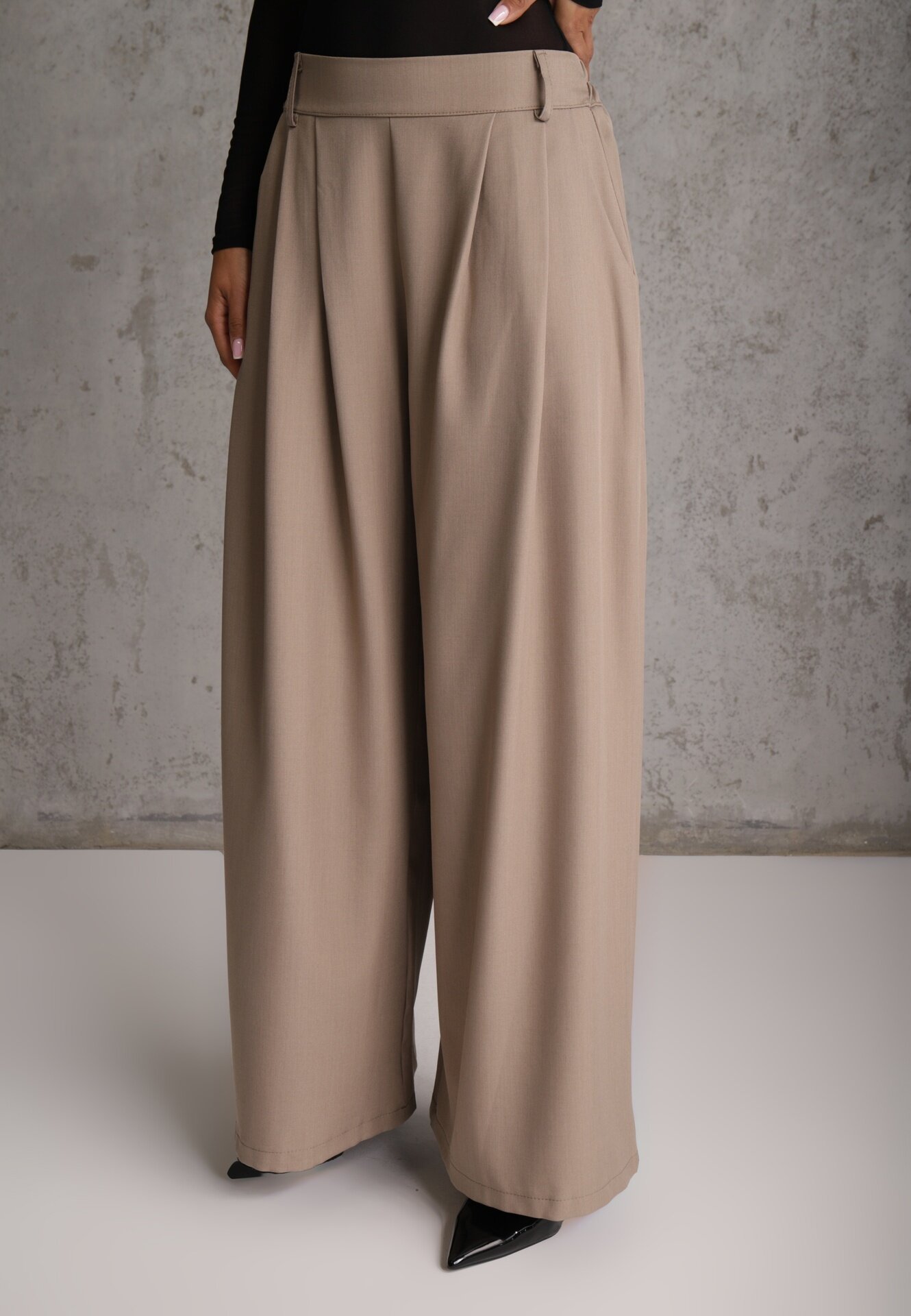 jumelle Pantaloni Palazzo Elegante Maro deschis cu picioare largi Adivisa