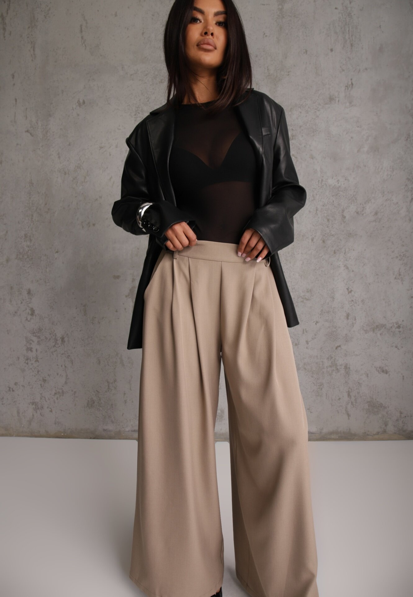 jumelle Pantaloni Palazzo Elegante Maro deschis cu picioare largi Adivisa