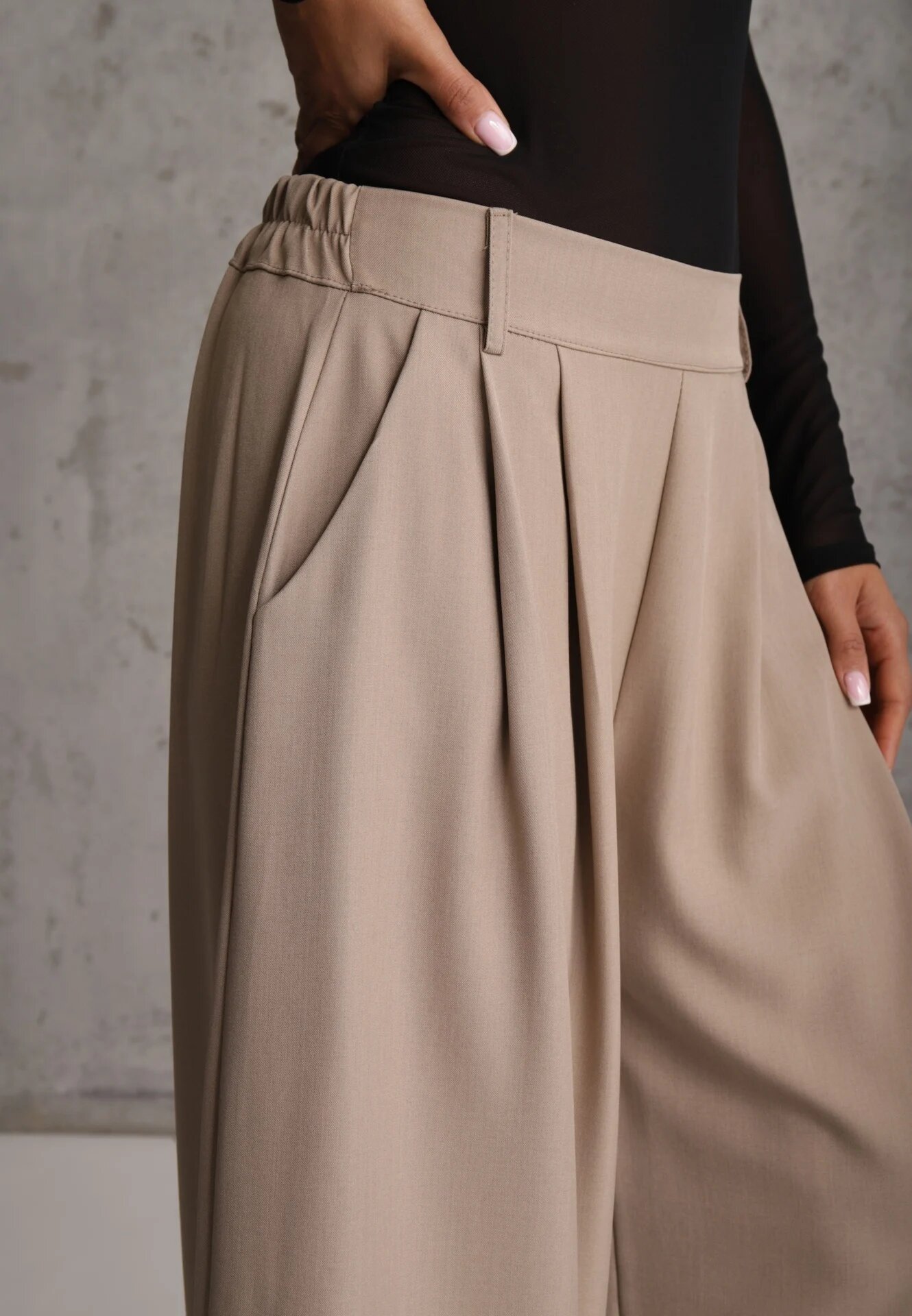 jumelle Pantaloni Palazzo Elegante Maro deschis cu picioare largi Adivisa