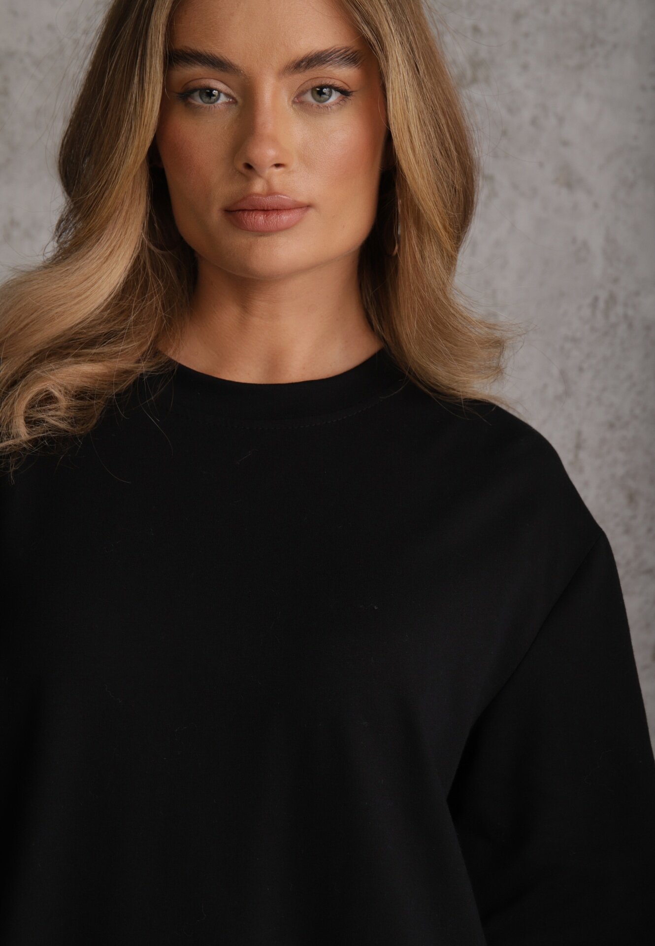 jumelle Rochie boxy din bumbac cu volan la tiv Chalisia Neagră