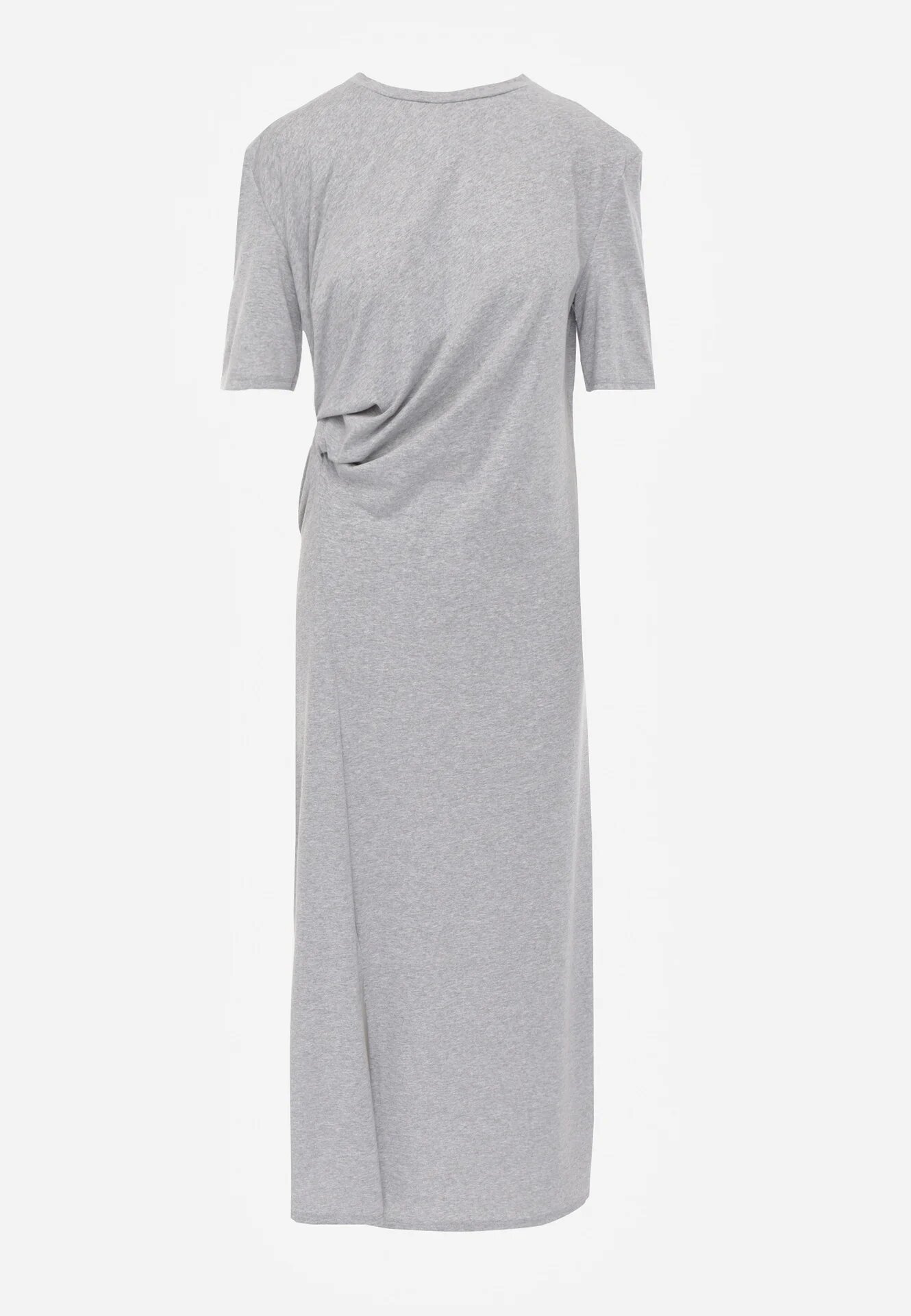 jumelle Rochie încrețită din bumbac cu croială de T-shirt și umeri supradimensionați Pelasea Gri