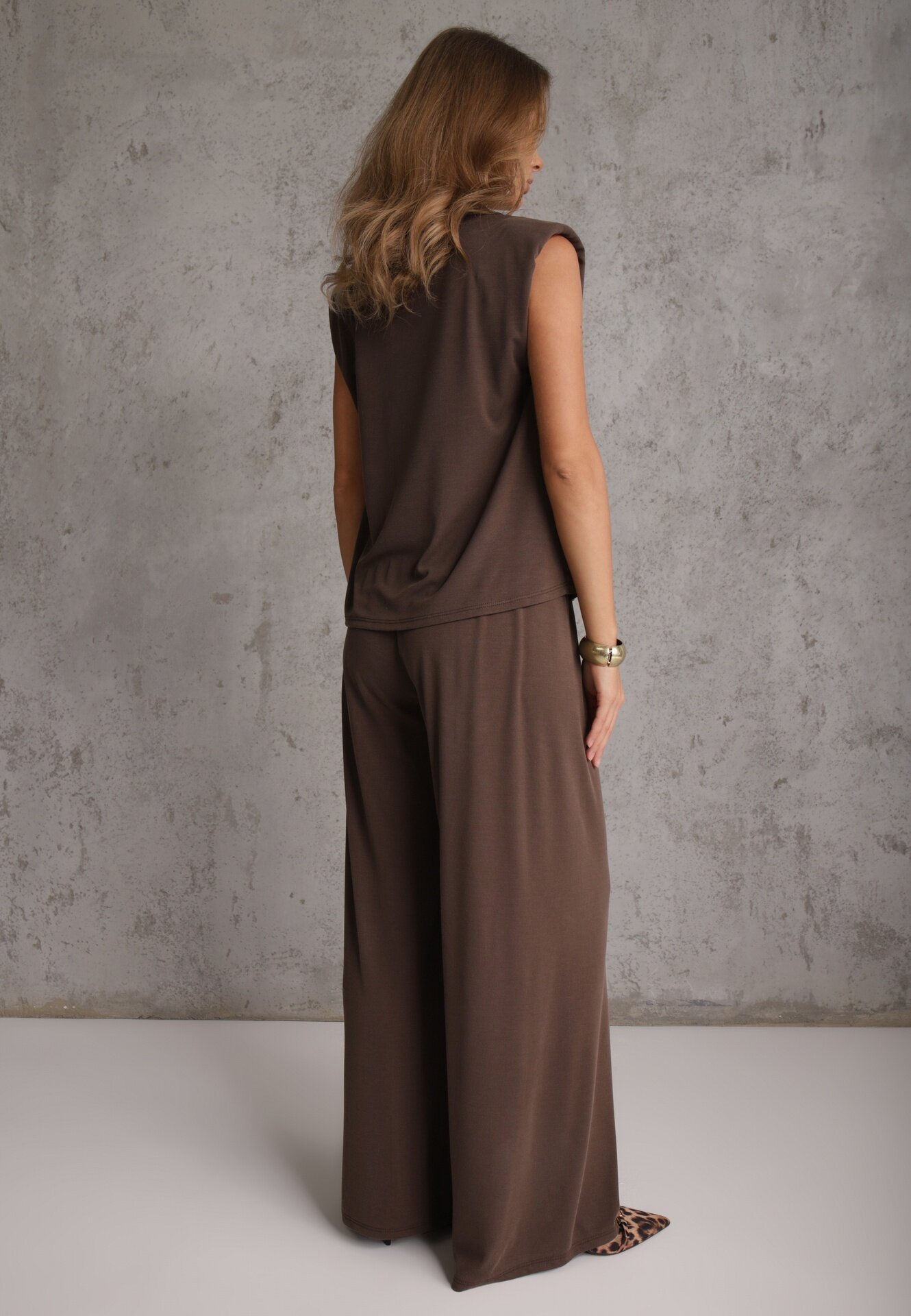 jumelle Set fluid de vară cu vâscoză bluză și pantaloni wide leg Nanassa Maro