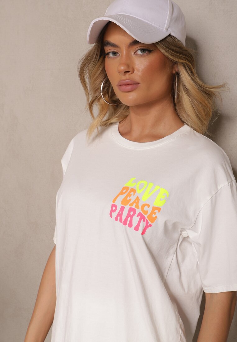 jumelle Tricou Alb din Bumbac și cu Imprimeu Xalauri