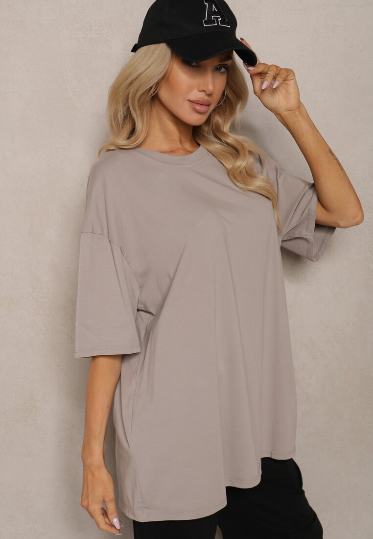 jumelle Tricou Bej cu Mânecă Scurtă din Bumbac Bavima