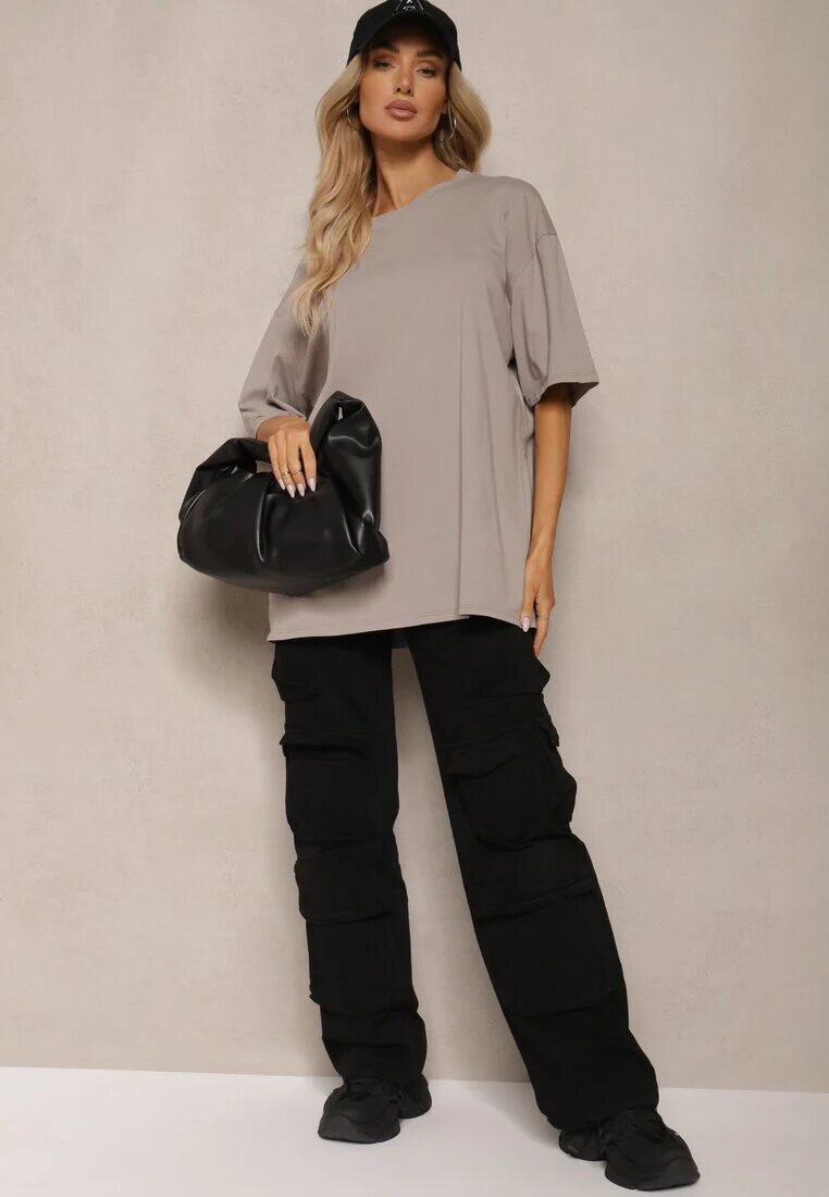 jumelle Tricou Bej cu Mânecă Scurtă din Bumbac Bavima