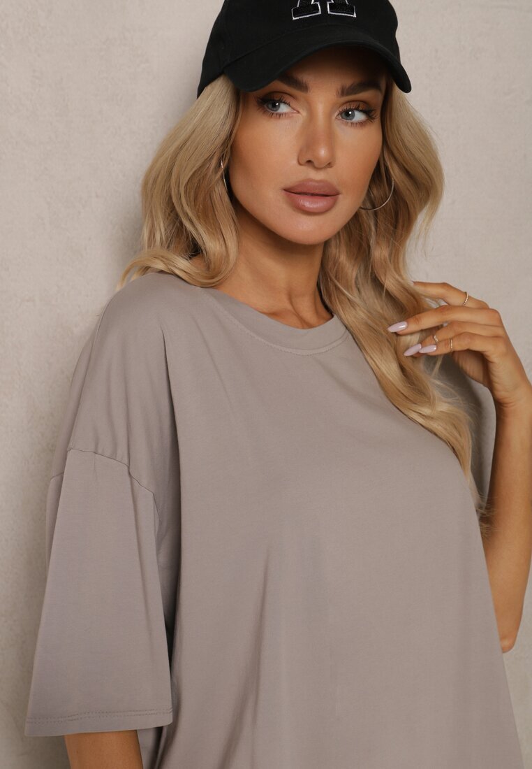 jumelle Tricou Bej cu Mânecă Scurtă din Bumbac Bavima