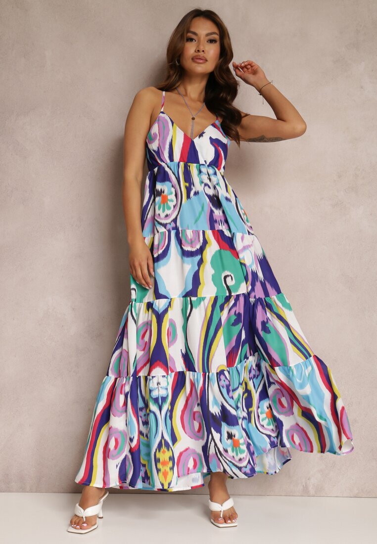 jus de pom Rochie Bleu marin și alb Iolane