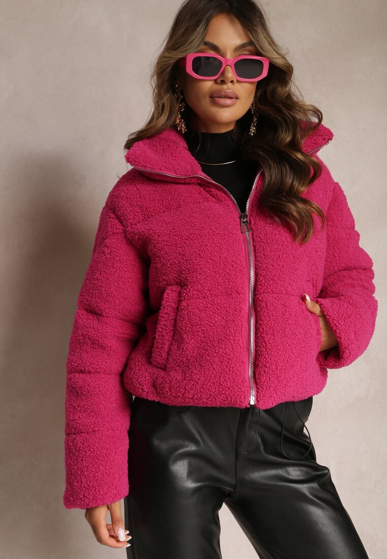 jusdepom Jachetă Fucsia tip blană Teddy Voicha