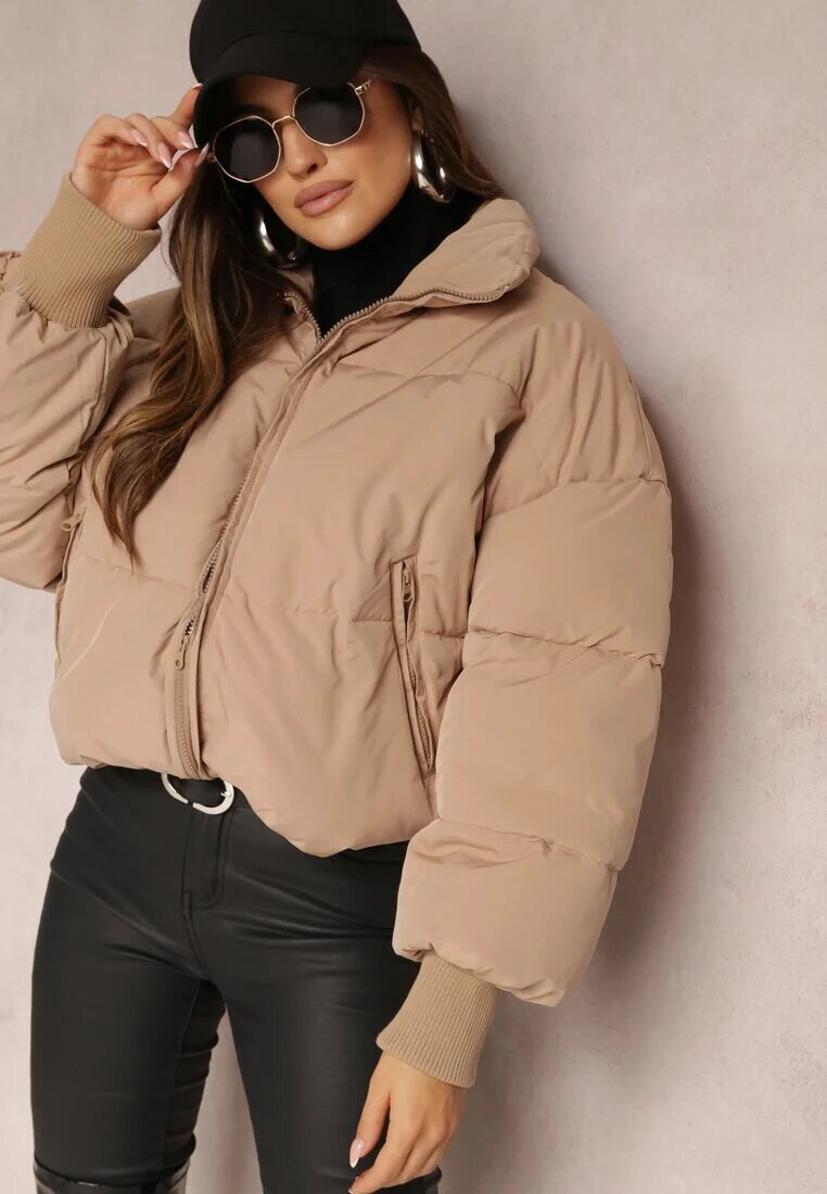 jusdepom Jachetă matlasată boxy oversize bej Isatti
