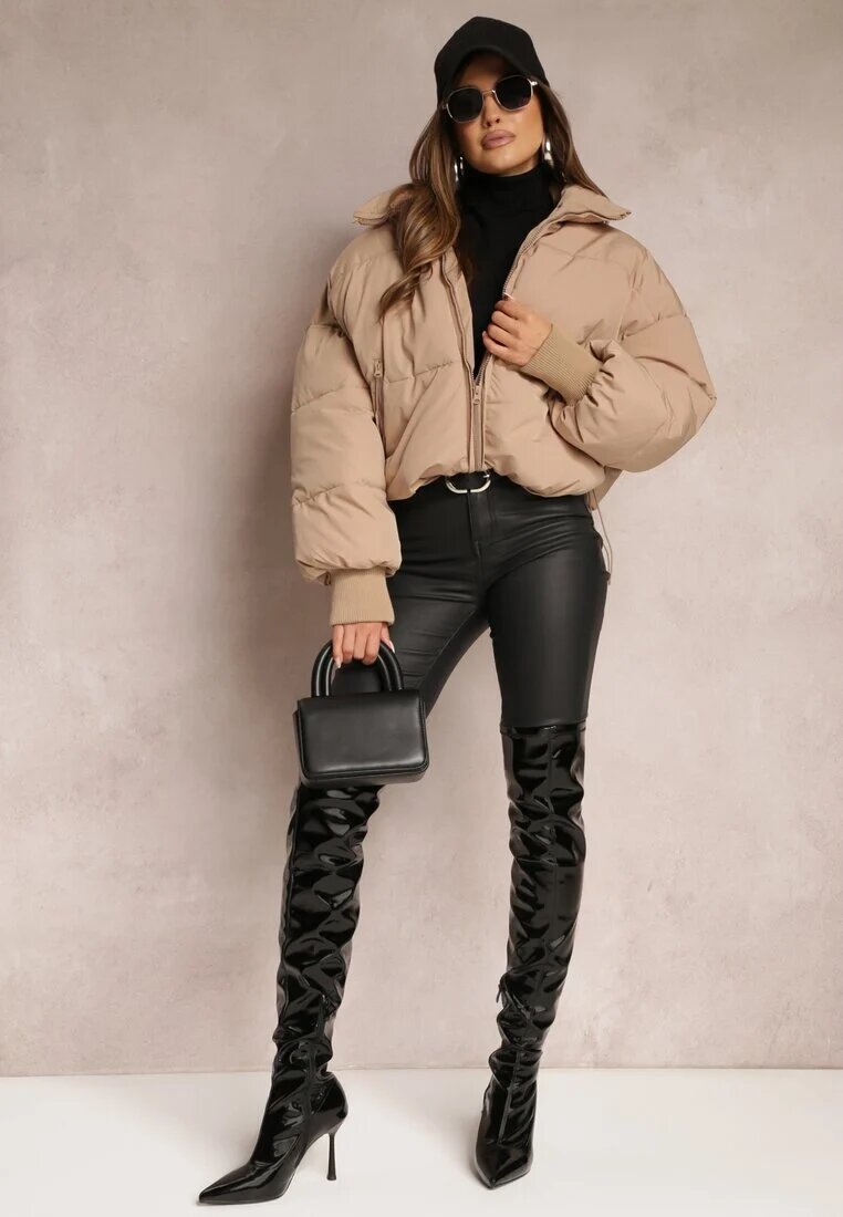 jusdepom Jachetă matlasată boxy oversize bej Isatti
