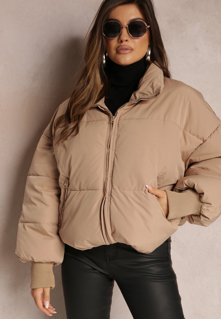 jusdepom Jachetă matlasată boxy oversize bej Isatti