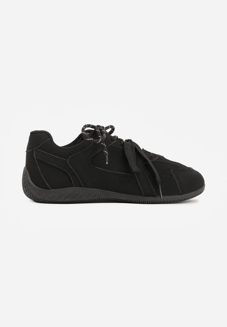 kang you Adidași Negri cu Șiret Dublu și Inserții Geometrice Adrearah