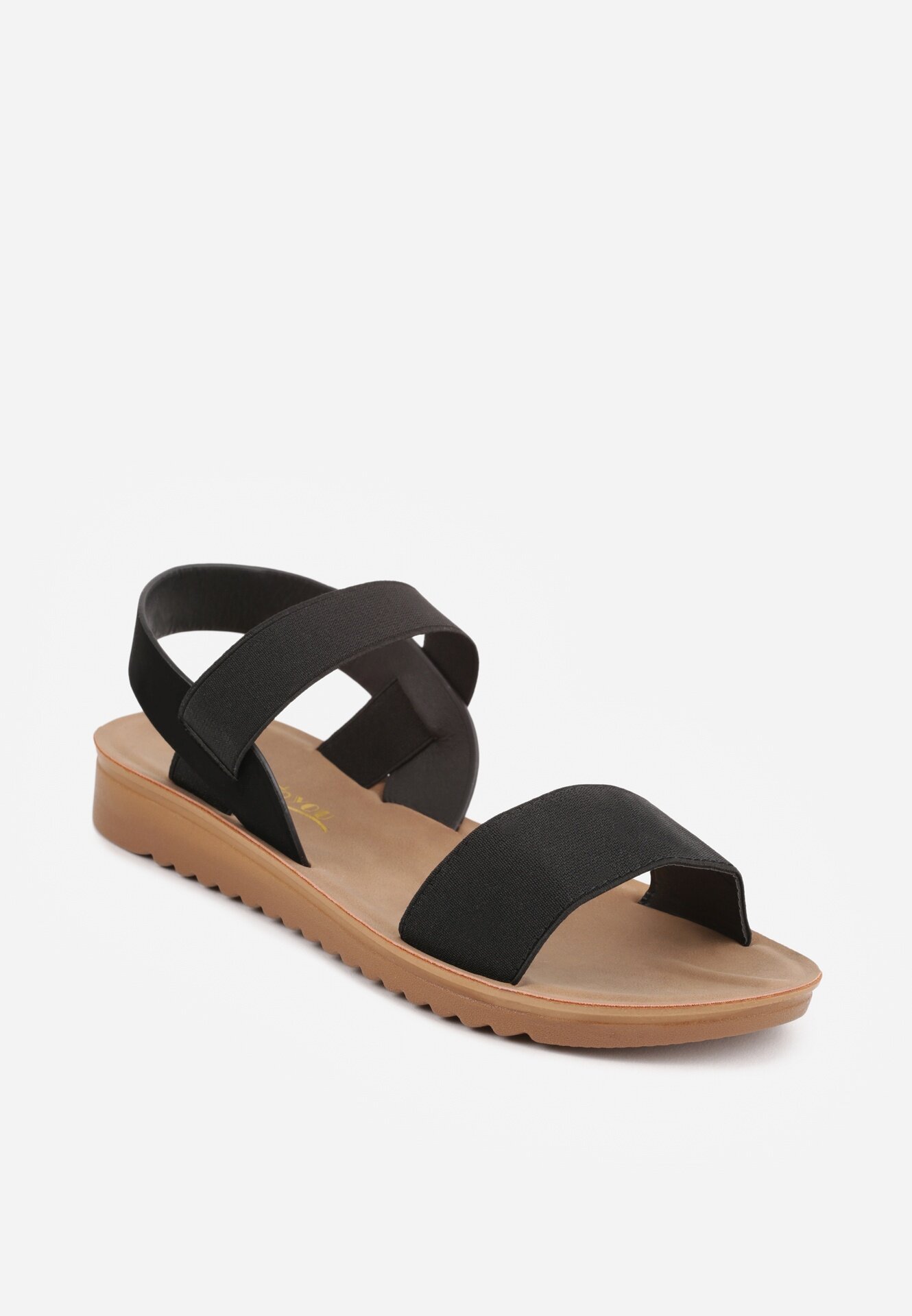 kang you Sandale minimaliste cu dungi elastice Ollaia Negre
