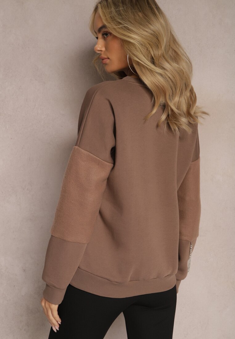 las garras Bluză Maro din Bumbac cu Lanț Eleutia