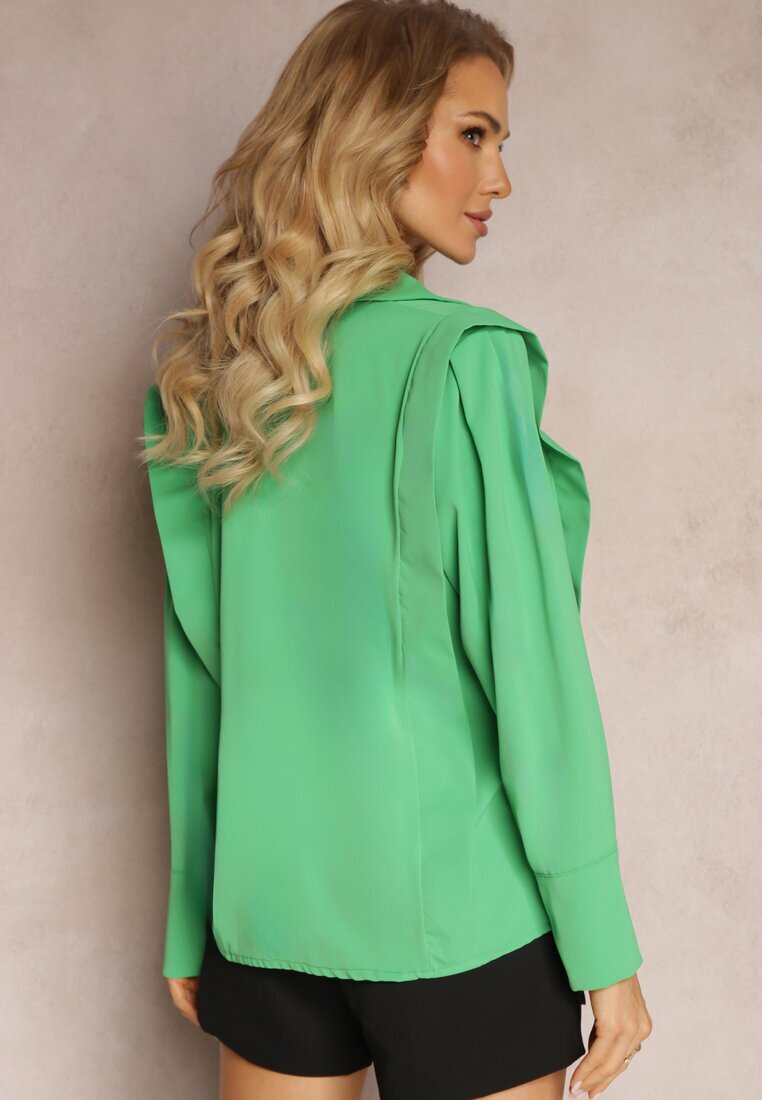 lily rose Cămașă Verde cu Guler și Cusături Emoree