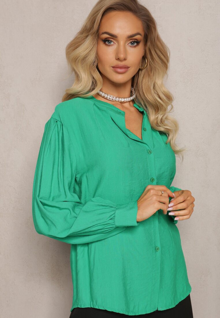 lily rose Cămașă Verde încheiată cu mânecă plisată Marela