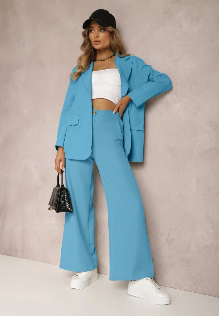 lily rose Pantaloni albaștri largi Laodaleia