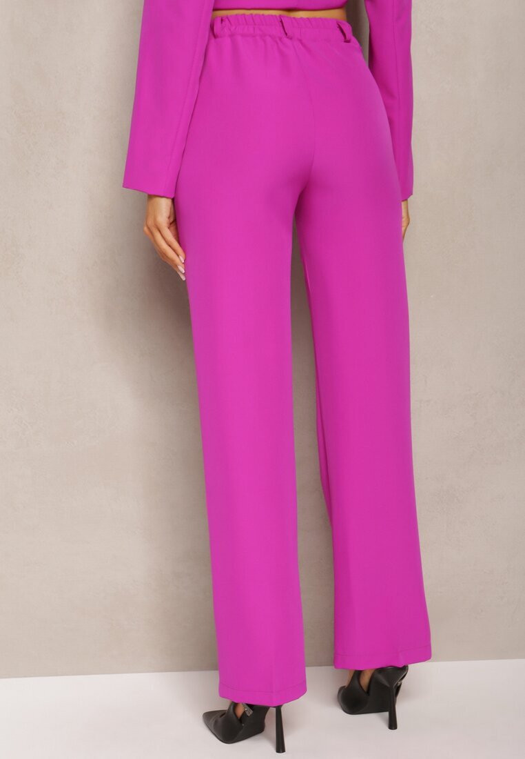 lily rose Pantaloni costum Violet cu craci usor evazati Lienta