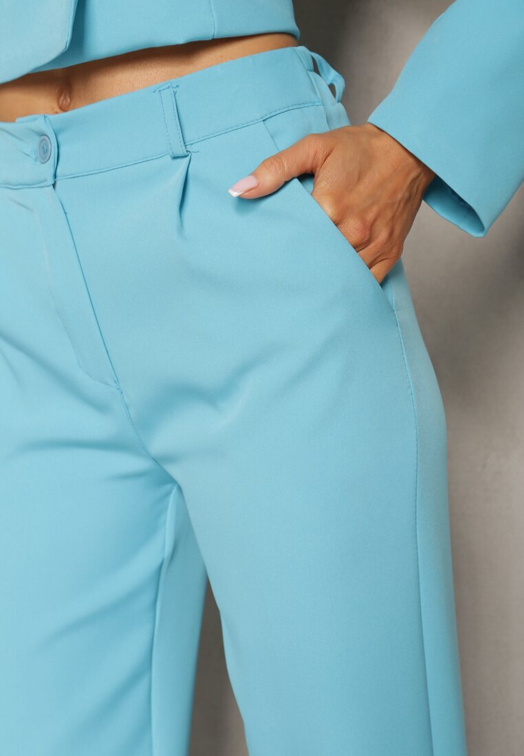 lily rose Pantaloni de costum Albastri cu craci ușor evazați Lienta