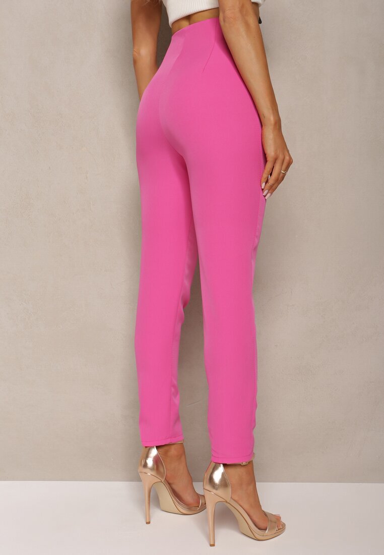 lily rose Pantaloni de costum roz cu talie înaltă Saggie