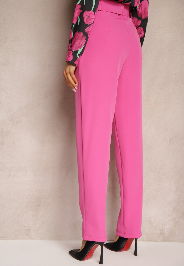 lily rose Pantaloni de costum Roz închis Talie înaltă cu curea Venus