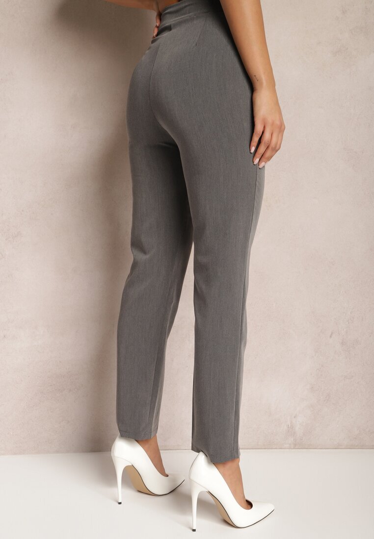 lily rose Pantaloni Gri De Costum High Waist Zimara