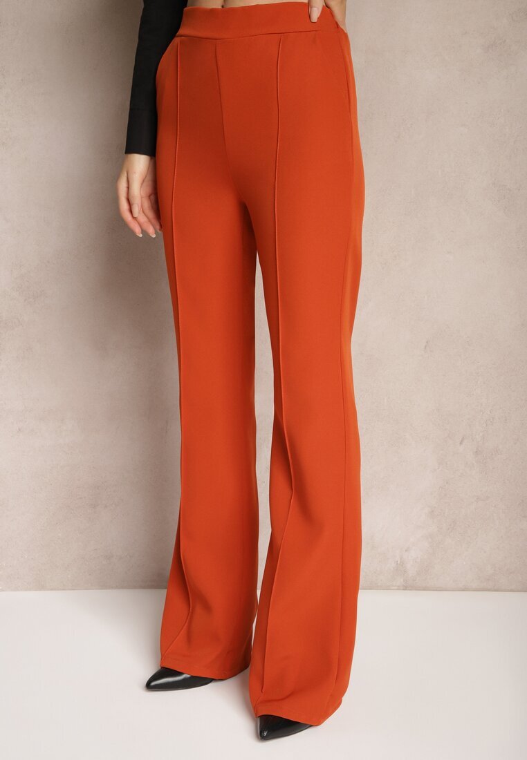 lily rose Pantaloni Largi Portocalii închiși de costum cu talie înaltă și elastic în talie Meaba