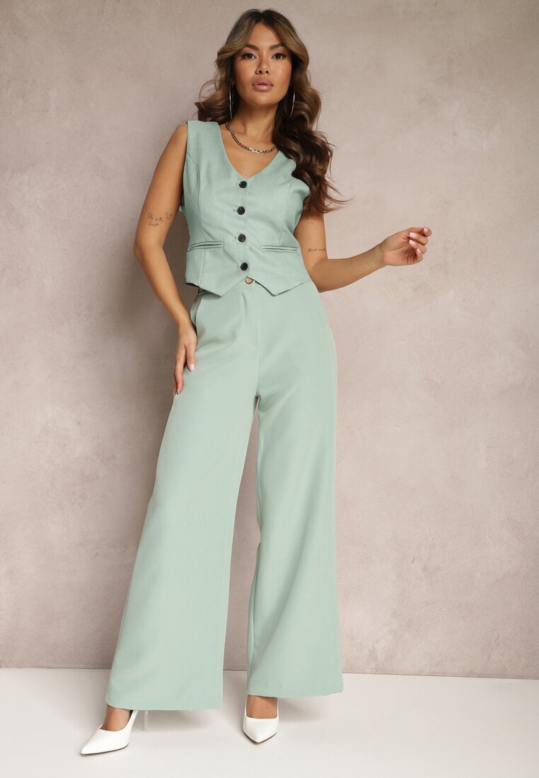 lily rose Pantaloni Largi Verde deschis Laodaleia