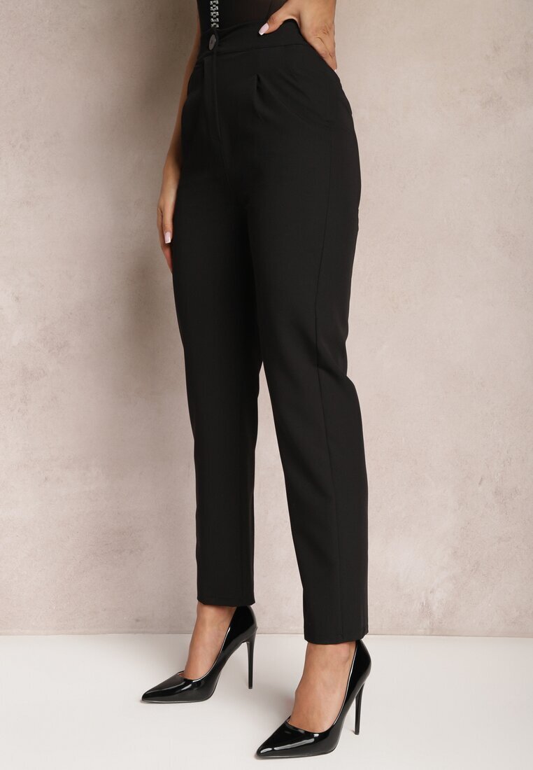 lily rose Pantaloni Negri de costum High Waist Zimara