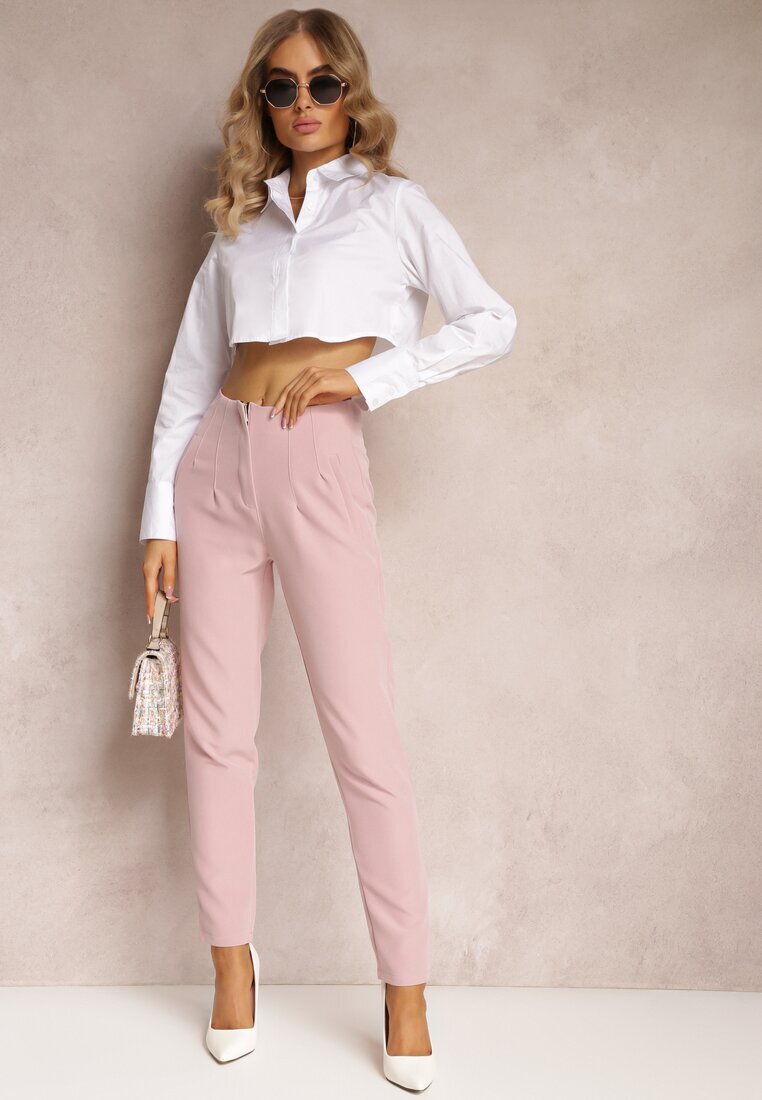 lily rose Pantaloni Roz cu picioare drepte și imitație de buzunare Viarvi