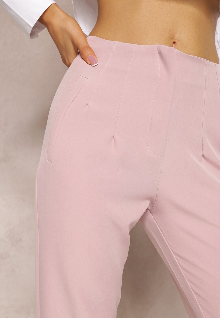 lily rose Pantaloni Roz cu picioare drepte și imitație de buzunare Viarvi