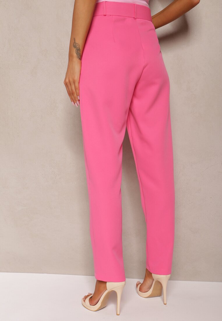 lily rose Pantaloni Roz de costum Talie înaltă cu centură Venus