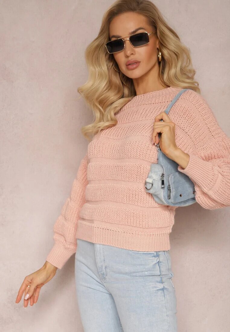 lily rose Pulover Roz cu croială scurtă și lejeră Olimppia